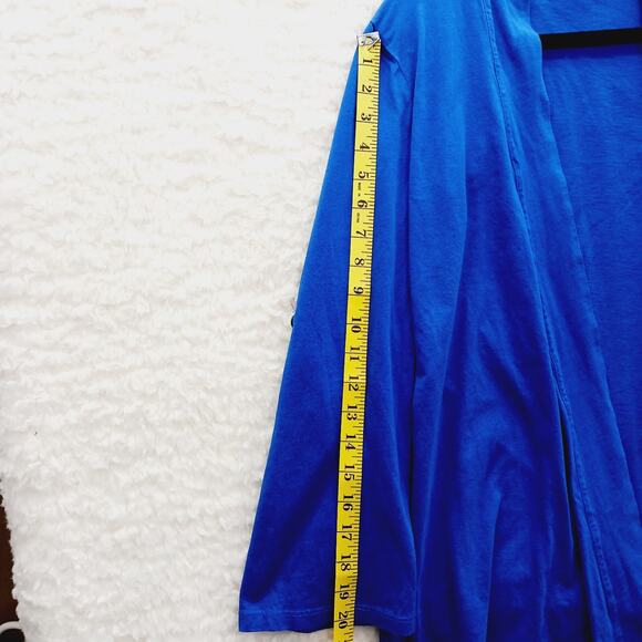 Kimono Chaus Open Cardigan Royal Sharkbite Drape Whimsycore Fairy Coastal Size L - Picture 9 of 15